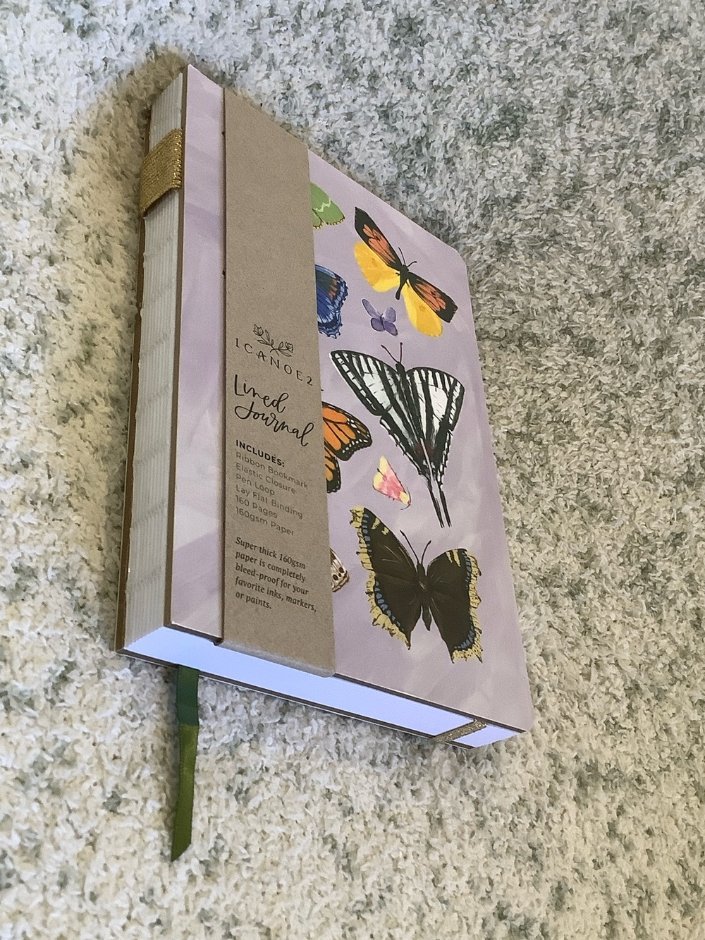 Colorful Butterfly Writers Travel Notebook Journal NWT 160 lined pages - Picture 6 of 13